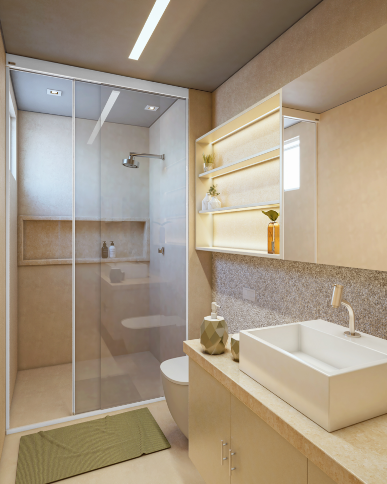 BOX NOBRE IDEIA GLASS PARA BANHEIRO EM VIDRO TEMPERADO BRANCO FOSCO - MMA VIDRAÇARIA