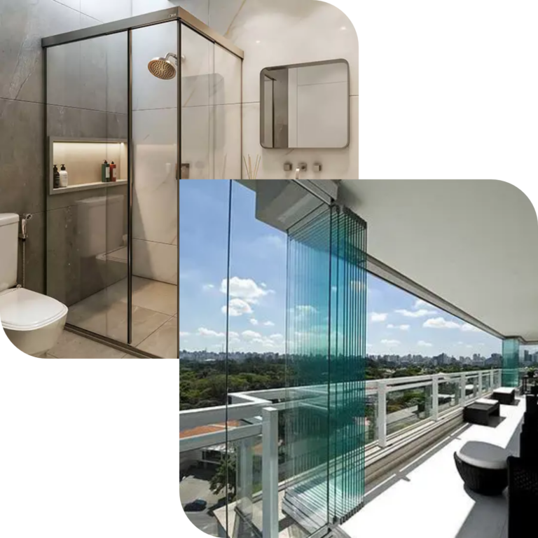 BOX PARA BANHEIRO (BOX NOBRE) IDEIA GLASS E CORTINA DE VIDRO TEMPERADO - MMA Vidraçaria em Fortaleza